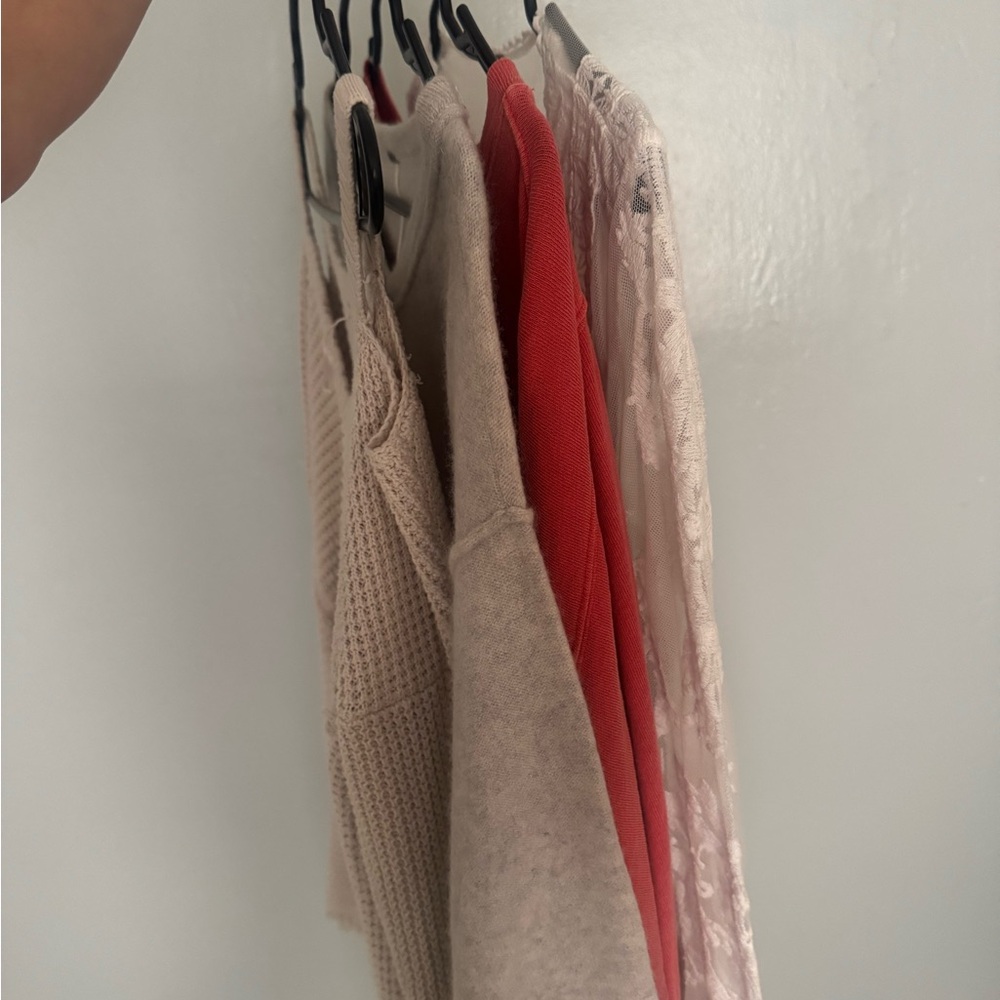 Elegant Beige and Red Women's Sweater